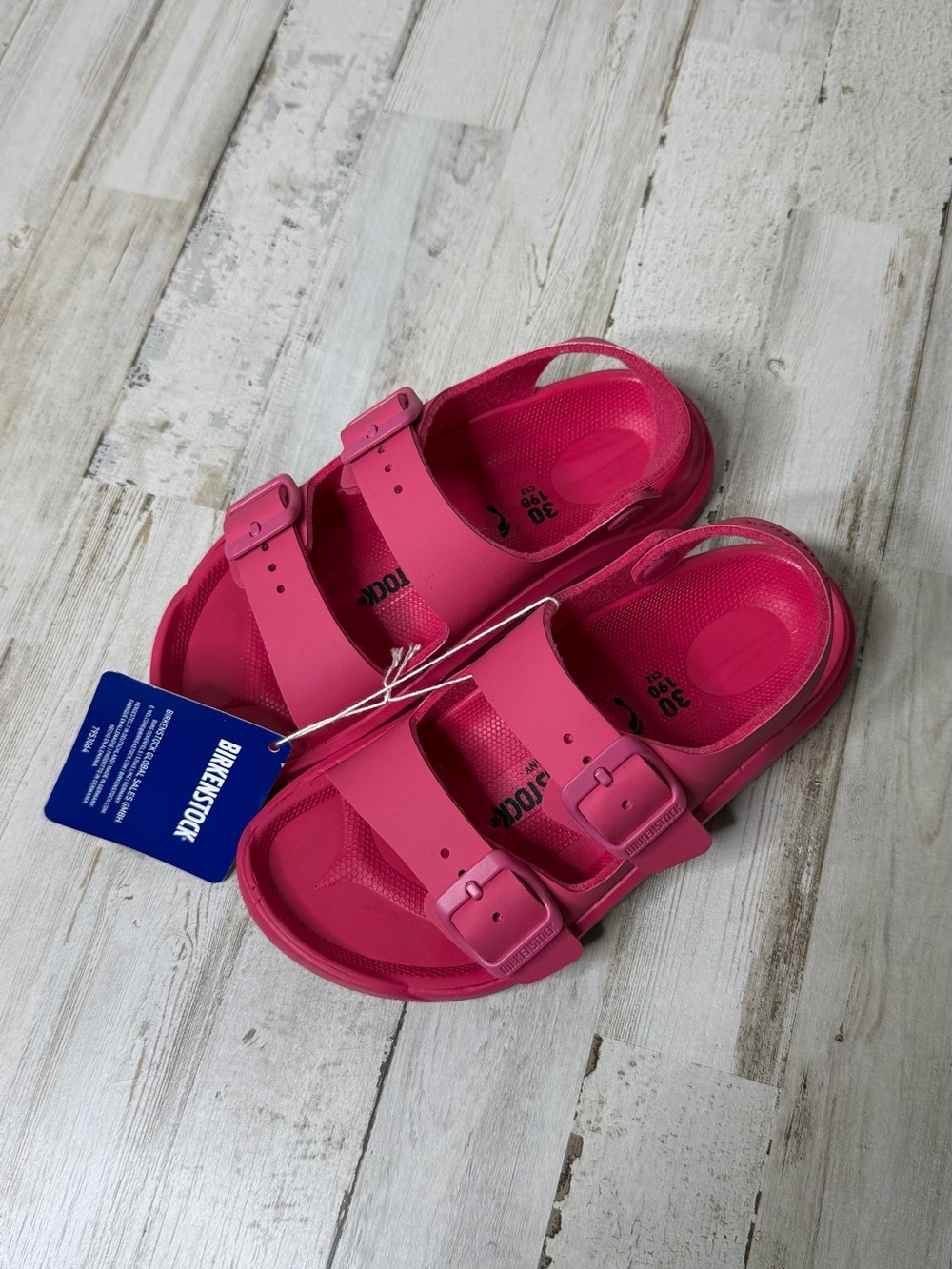 Birkenstock Kids Hot Pink Two-Strap EVA Sandals